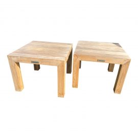 Teak Outdoor Tables by Kingsley Bate, a Pair