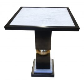 Global Views Squeeze Bronze + Marble Side Table. Original Price: $1,998