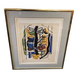 Still Life With Fruits, Lithograph by Fernand Leger