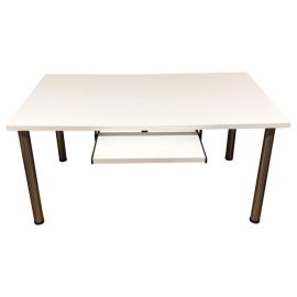 Murra-Me White Laminate + Metal Desk