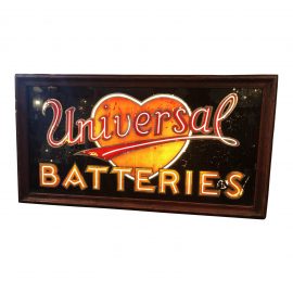 Vintage Universal Batteries Light Up Sign