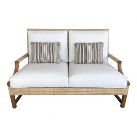 NEW Riviera Outdoor Loveseat+2 Pillows by Michael Taylor Designs. Original Price: $4,902