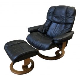 Stressless Reno Leather Chair + Ottoman From Ekornes