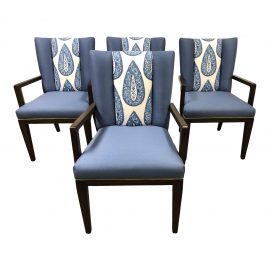 New Henredon Barbara Barry Paley Arm Chairs. Original Price: $16,908