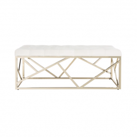 NEW Safavieh - Farah Velvet Brass Bench.