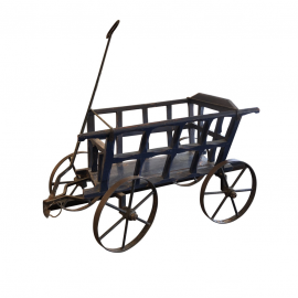 Antique Blue French Market Cart