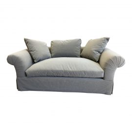 A.Rudin Rolled Arm Lounge Sofa. Original Price: $4,237