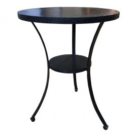 Crate & Barrel Round Hammered Metal Side Table. Original Price: $300
