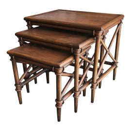 Bamboo Nesting Tables, Set of Three