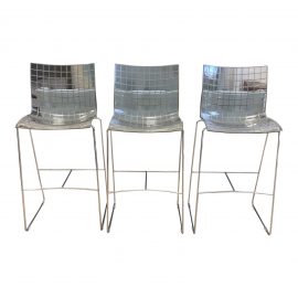 Knoll Marco Maran X3 Shell Barstools- Set of Three. Original Price: $1,756
