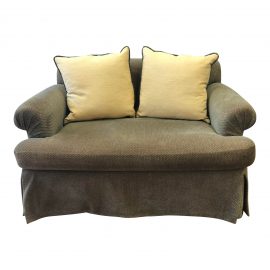 Custom Chenille Sleeper Chair & Half. Original Price: $5,085