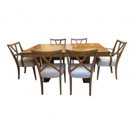 Mid-20th Century Brown & Saltman Paul T. Frankl Table + Six
