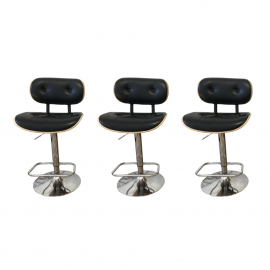 Eames Style Bentwood Adjustable Stools - set of 3
