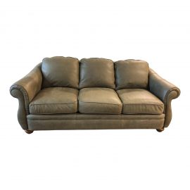Full Hide Nubuck Leather Sofa by Bradington Young