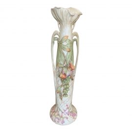 Large Antique Art Deco Floral Vase