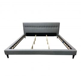 Contemporary Tufted Platform Bed, Eastern King