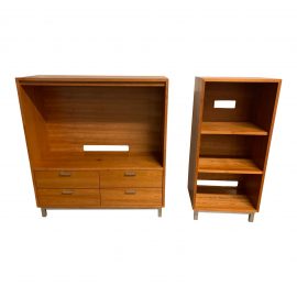 Room & Board Two-Piece Copenhagen Cherry Wood Cabinets. Original Price :$3,800