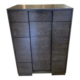 Five Drawer Dark Walnut Finish Dresser