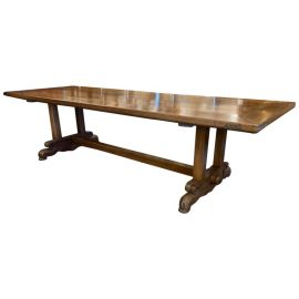 Large Antique Refectory Table From Therian & Company. Original Price: $12,000