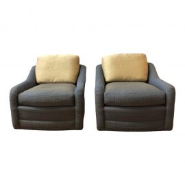 Sherrill Furniture Custom Swivel Chairs- a Pair. Original Price: $6,844