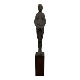 Brutalist Female Bronze Sculpture