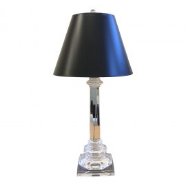 Acrylic Column Base Table Lamp With Shade. Original Price: $1,444