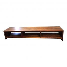 Custom XL Walnut Media Stand + Console. Original Price: $3,900