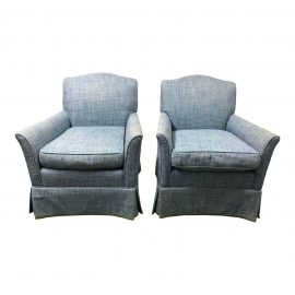 Custom Upholstered Arm Chairs- a Pair