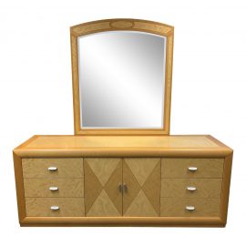 Italian Maple Dresser With Mirror