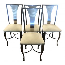 L.A. Mirage Steel Dining Chairs - Set of Four