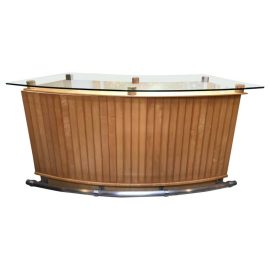 Custom Built Maple + Glass Bar by Mike Peck