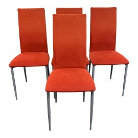 Contemporary Red Italian Dining Chairs - Set of 4