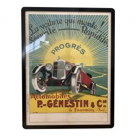 Custom Framed Vintage Automobiles P.-Genestin & Cie Poster