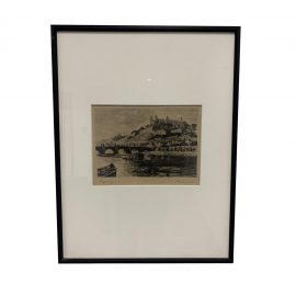 Custom Framed Signed Architectural Etching From Germany