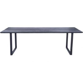 Tokyo Black Wood Table + Metal Base