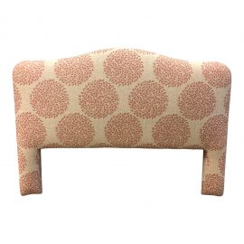 Queen Size Custom Fabric Camelback Headboard