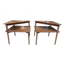 West Elm Retro Side Tables, a Pair