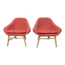 West Elm Scoop Lounge Chair- a Pair