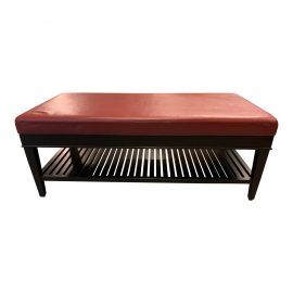 A.Rudin #652 Custom Leather + Wood Bench