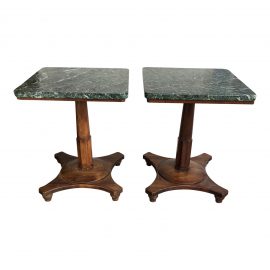 Vintage Fisher Building Accent Tables, C.1928, a Pair