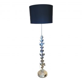 Usona No. 03296 Satin Nickel Floor Lamp with Shade. Original Price: $3,219