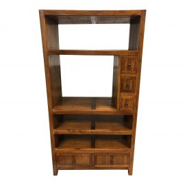 Asian Influenced Bamboo Storage Bookcase