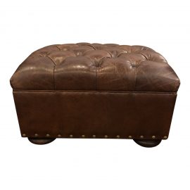 Churchill Leather Ottoman by Restoration Hardware. Original Price: $1,495
