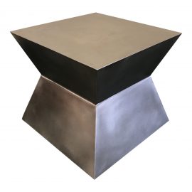 Sculptural Metal Side Table