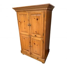 Vintage Pine Media Armoire