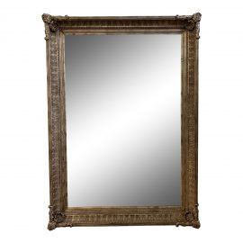 Traditional Ornate Silver + Gold Finish Wall & Floor Mirror. Original Price: $3,000