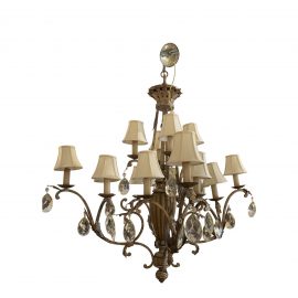 Fine Art Lamps 16 Light Iron + Crystal Chandelier