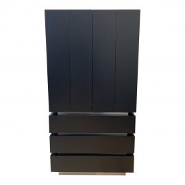 Creative Elegance Black Finish Birch Wood Armoire