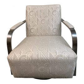 Thayer Coggin Zac Swivel Arm Chair. Original Price: 2,500