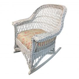 Shabby Chic Wicker Rocking Chair